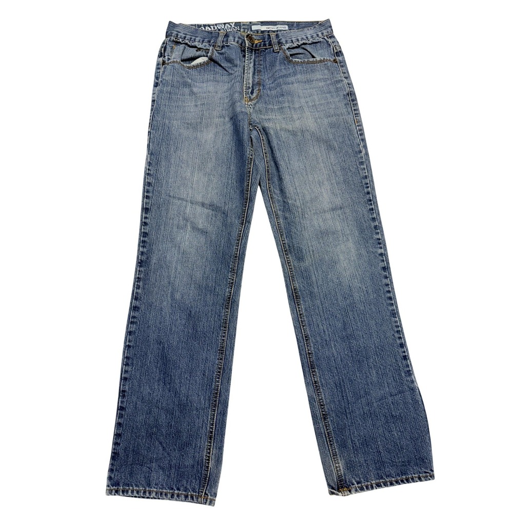 DKNY Broadway Jeans Mens‎ 32x31 Blue Medium Wash Regular Straight Denim Pants